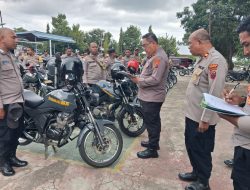 ​Pastikan Pelayanan Prima, Kapolres Ende Cek Langsung 59 Motor Dinas dan Atribut Kelengkapan Bhabinkamtibmas