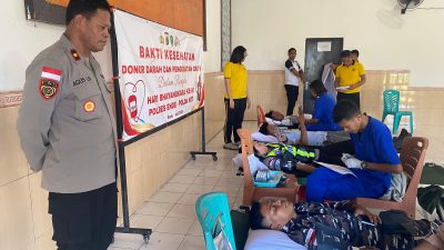 Sambut Hari Bhayangkara Ke-80, Polres Ende Gelar Aksi Donor Darah Sinergis Bersama TNI dan Bhayangkari
