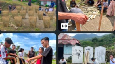 Mahasiswa KKN GENTASKIN Buat 14 Tempat Sampah untuk Warga Desa Compang Loni