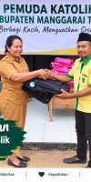 PT. Djarum dan Pemuda Katolik Kab.Manggarai Timur Salurkan Bantuan Untuk Anas Sekolah Yang Berdampak Gempa Flores
